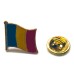 Insignă rotundă steag tricolor Romania