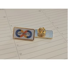 Insigna cu pin dreptunghiulara 26x15 mm aurie