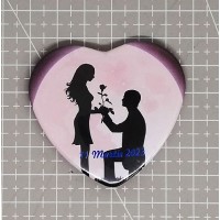 Insignă personalizata inima 53x57mm
