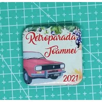 Insignă personalizata patrata 37x37mm