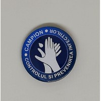 Insignă personalizata rotunda 32mm