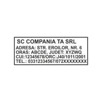 Amprenta 23x59mm  + 20,00 Lei 